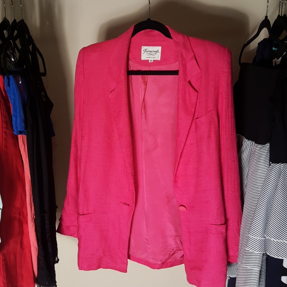 Ferncroft Vintage Hot Pink Blazer